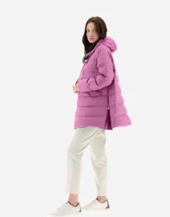Herno Lange Daunenjacken-A-Formige Jacke Aus Kaschmir Und Seide
