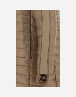Herno Lange Daunenjacken-A-Form-Jacke Aus Nylon Ultralight Mit Shantung Details