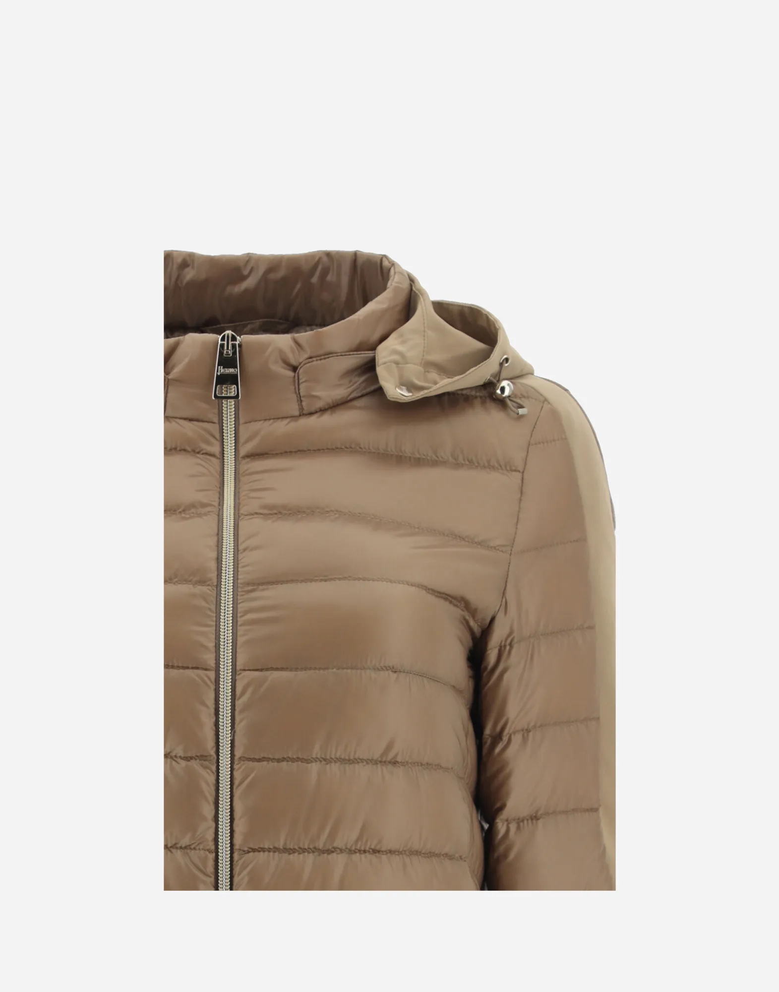 Herno Lange Daunenjacken-A-Form-Jacke Aus Nylon Ultralight Mit Shantung Details