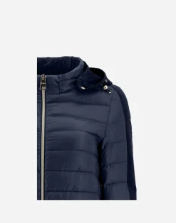 Herno Lange Daunenjacken-A-Form-Jacke Aus Nylon Ultralight Mit Shantung Details