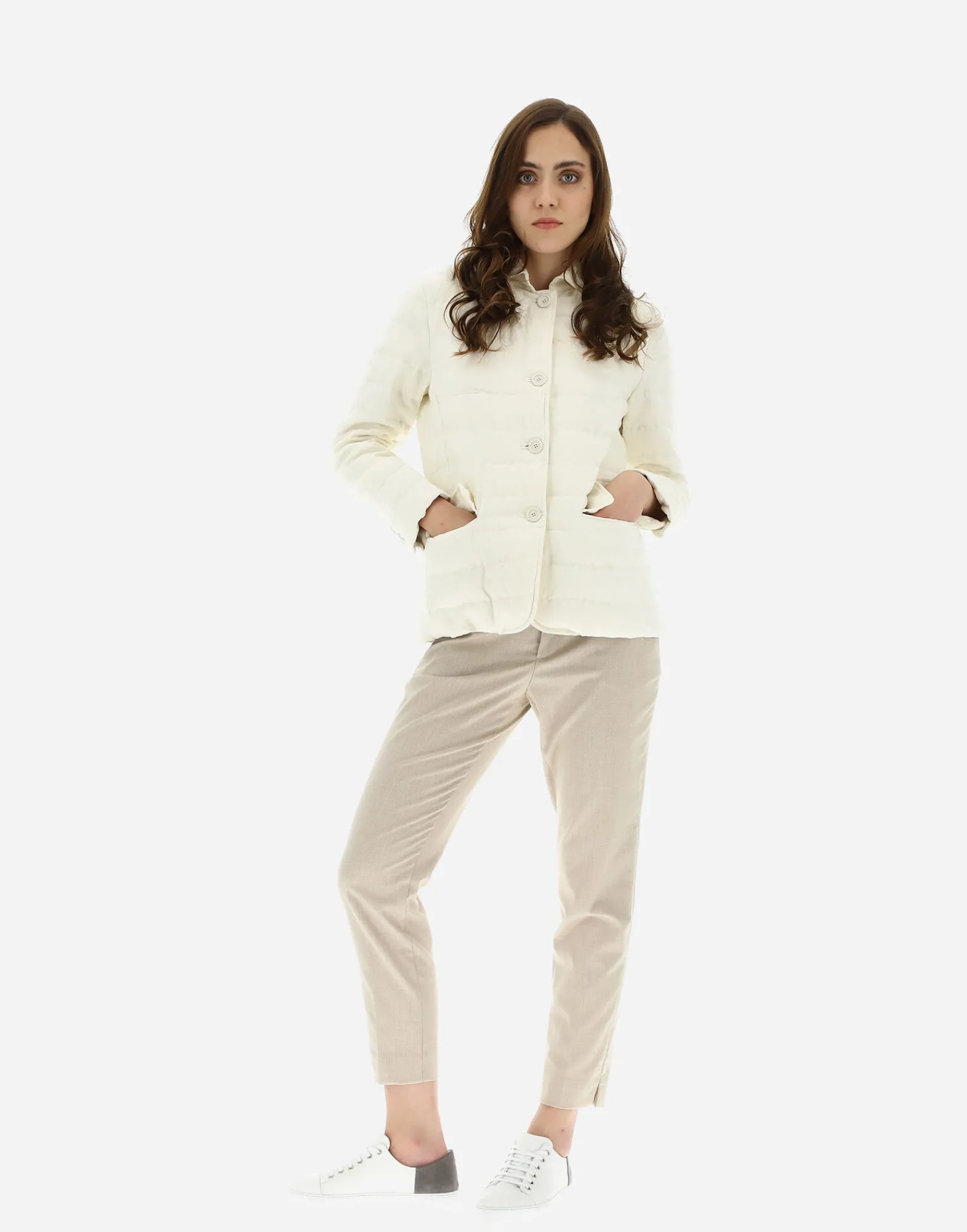 Herno Kurze Daunenjacken-Blazer Aus New Leinen