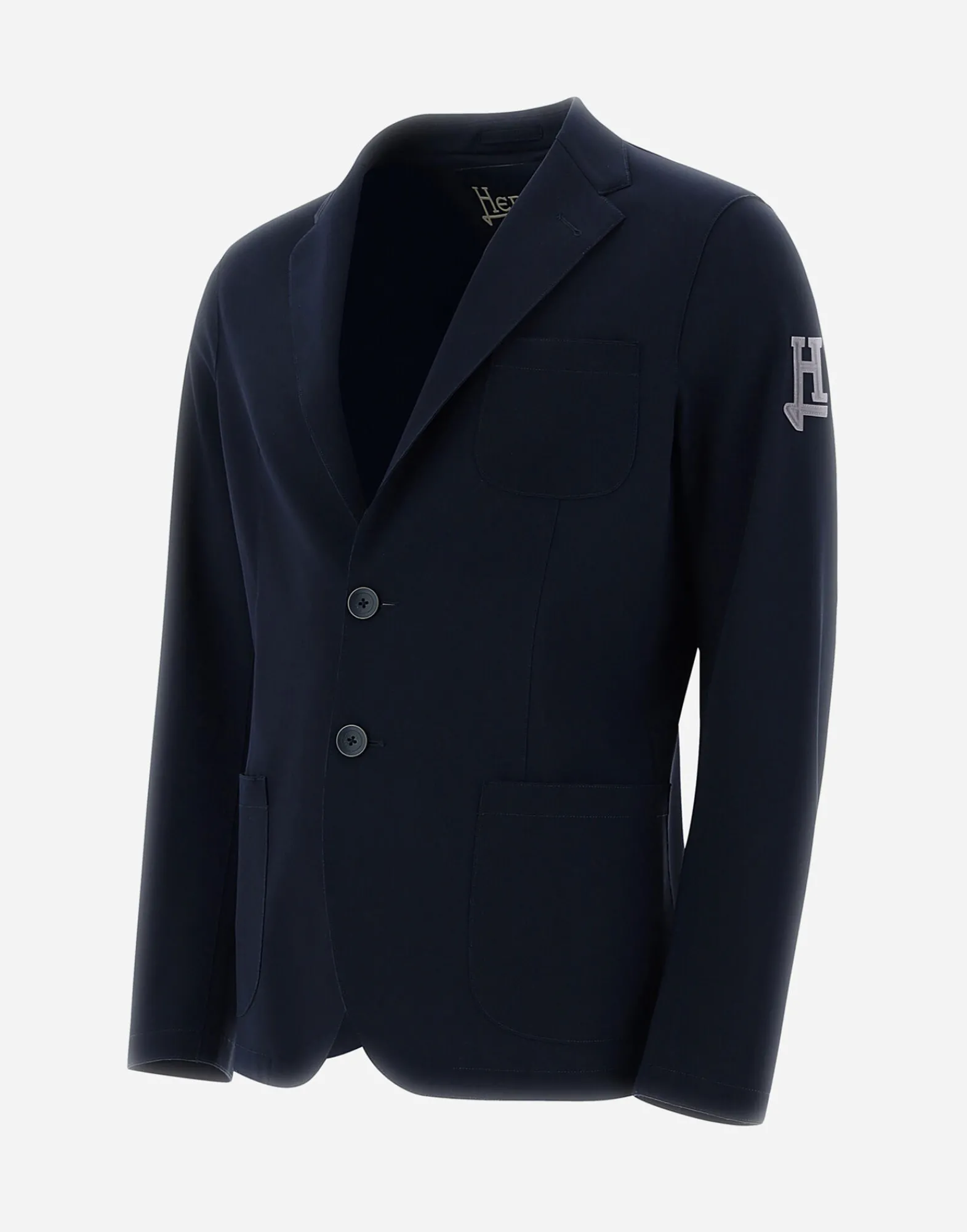 Herno Blazers-Blazer Aus Non-Washed Light Scuba