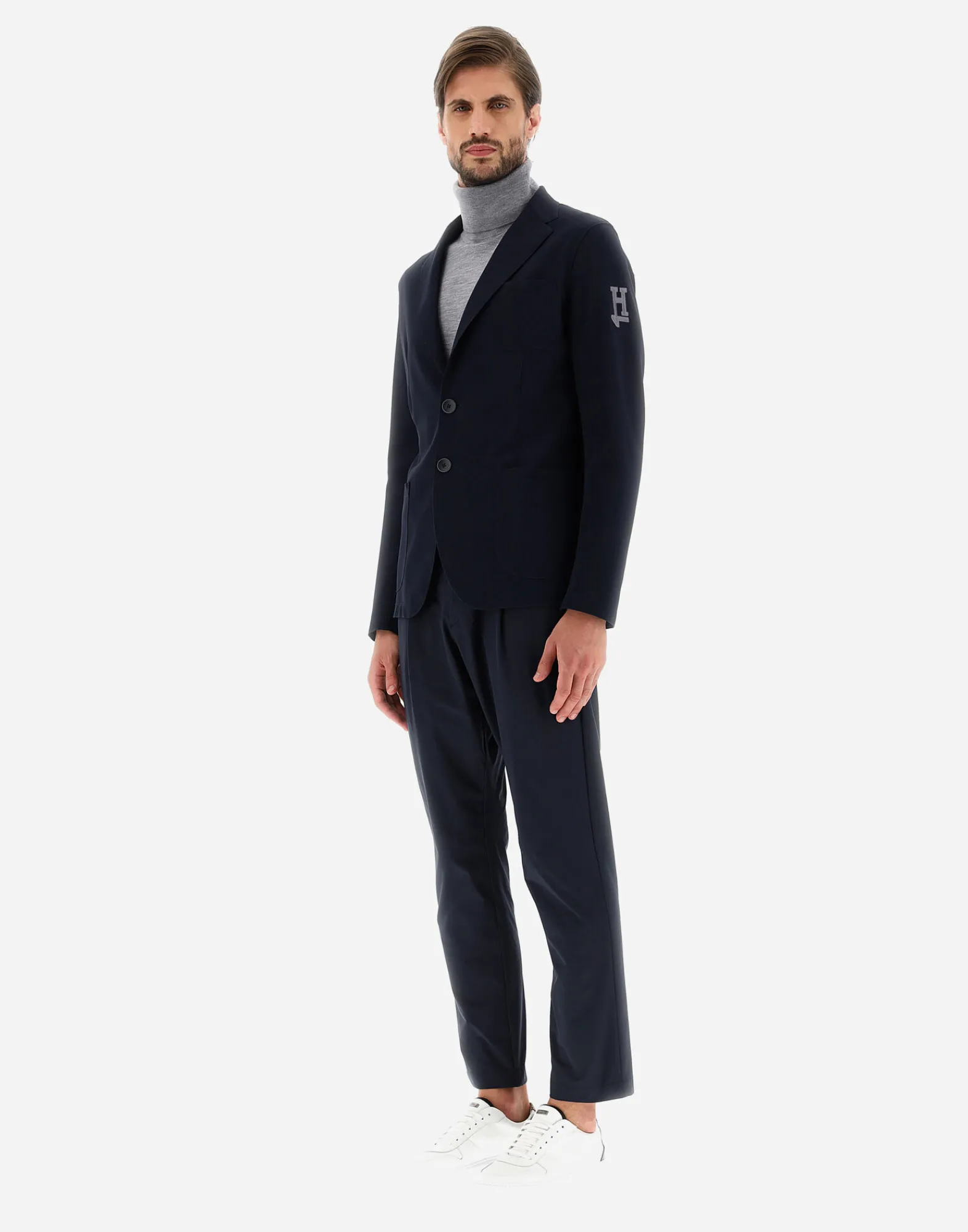 Herno Blazers-Blazer Aus Non-Washed Light Scuba