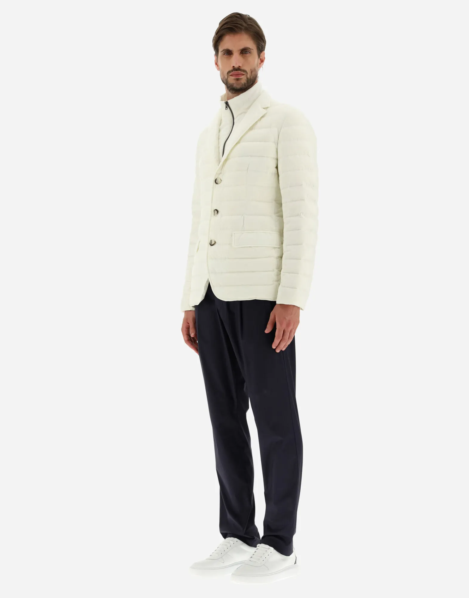 Herno Kurze Daunenjacken-Blazer Aus Nuage Mit Details Aus Monogram