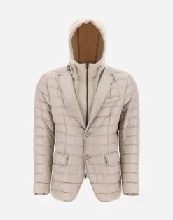 Herno Kurze Daunenjacken-Blazer Aus Nylon Ultralight & Fleece