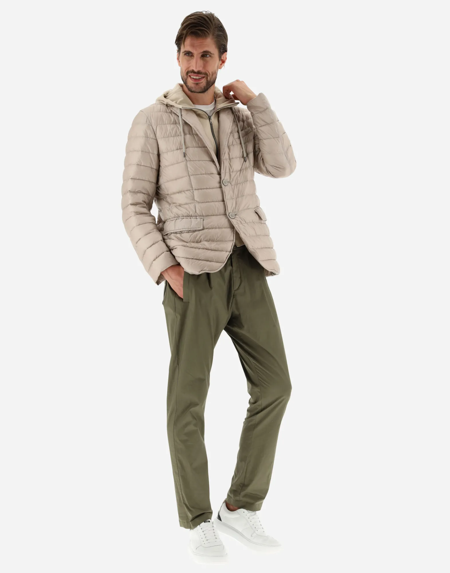 Herno Kurze Daunenjacken-Blazer Aus Nylon Ultralight & Fleece