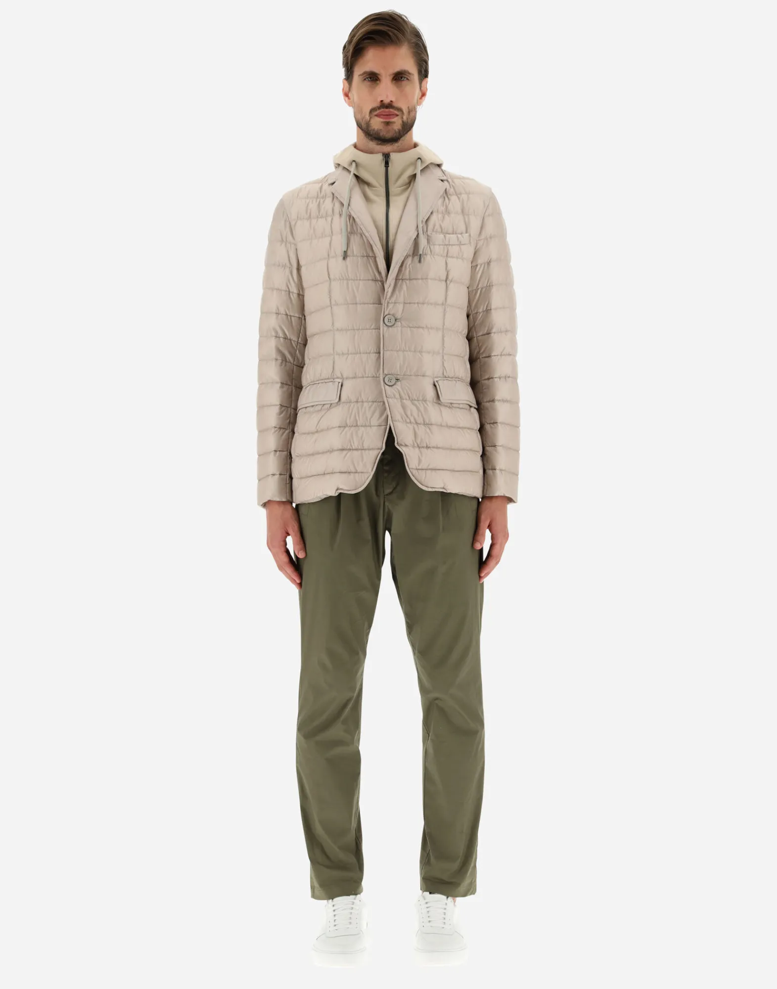 Herno Kurze Daunenjacken-Blazer Aus Nylon Ultralight & Fleece