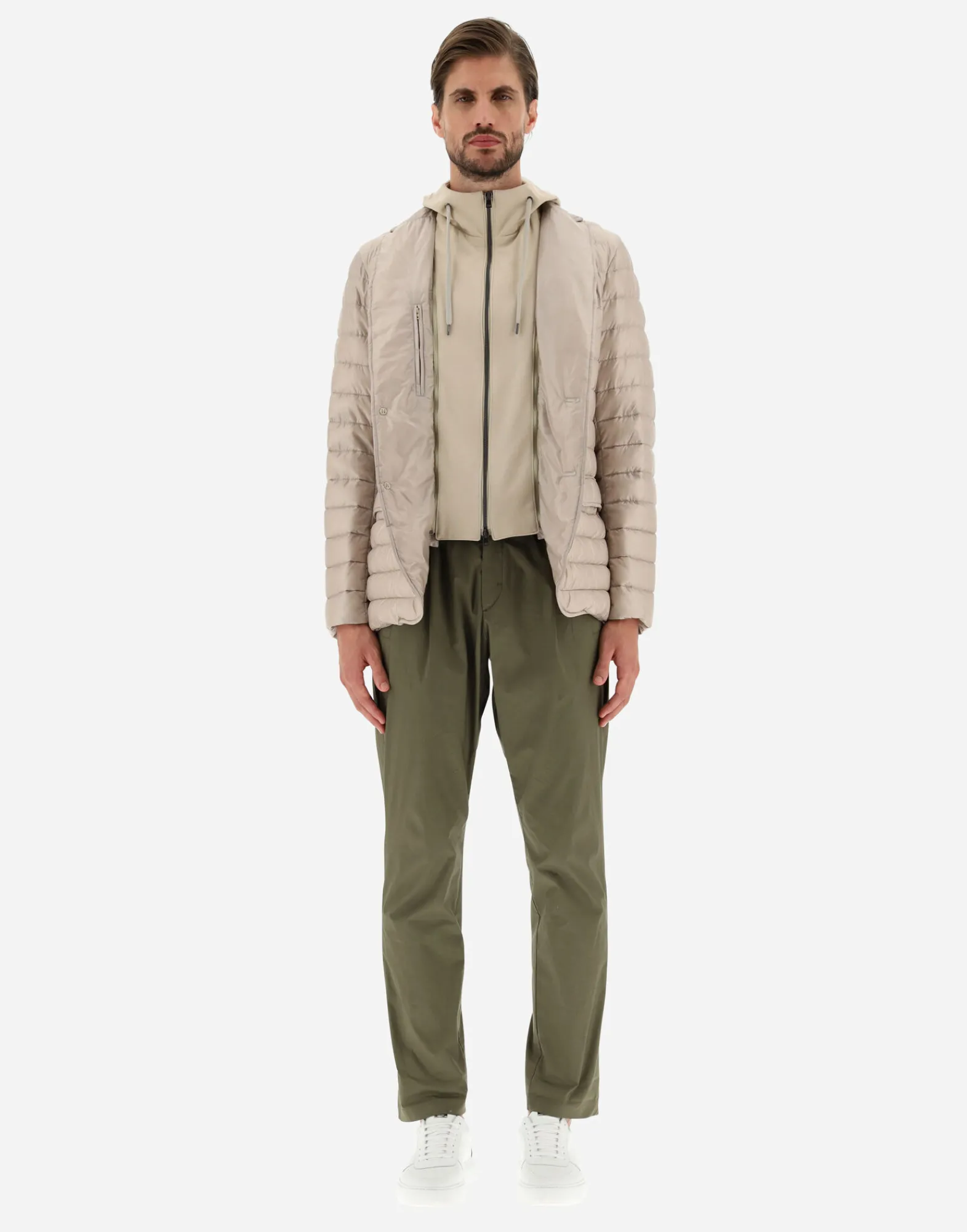 Herno Kurze Daunenjacken-Blazer Aus Nylon Ultralight & Fleece