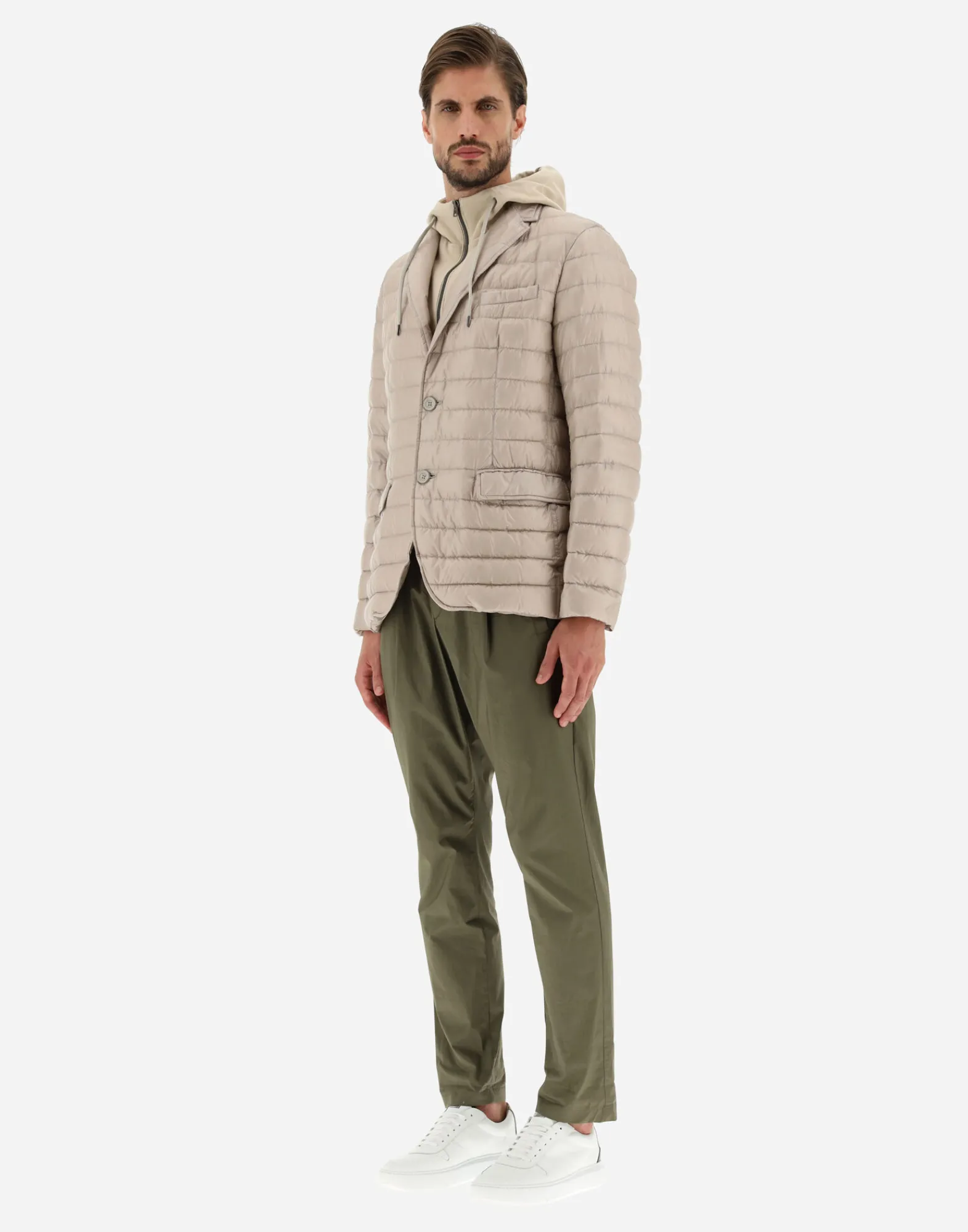 Herno Kurze Daunenjacken-Blazer Aus Nylon Ultralight & Fleece