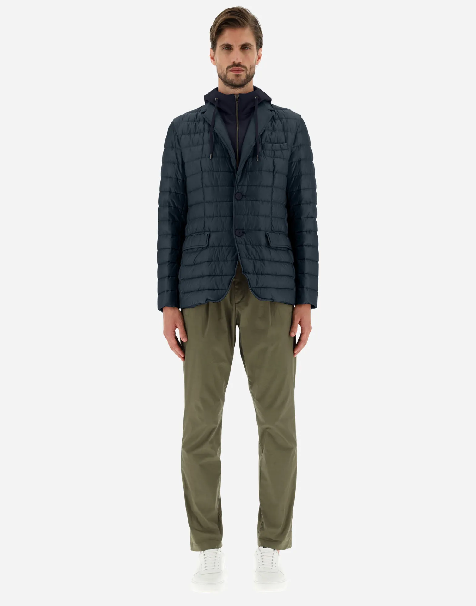 Herno Kurze Daunenjacken-Blazer Aus Nylon Ultralight & Fleece
