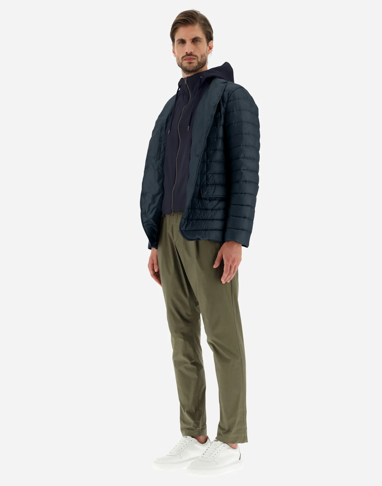 Herno Kurze Daunenjacken-Blazer Aus Nylon Ultralight & Fleece