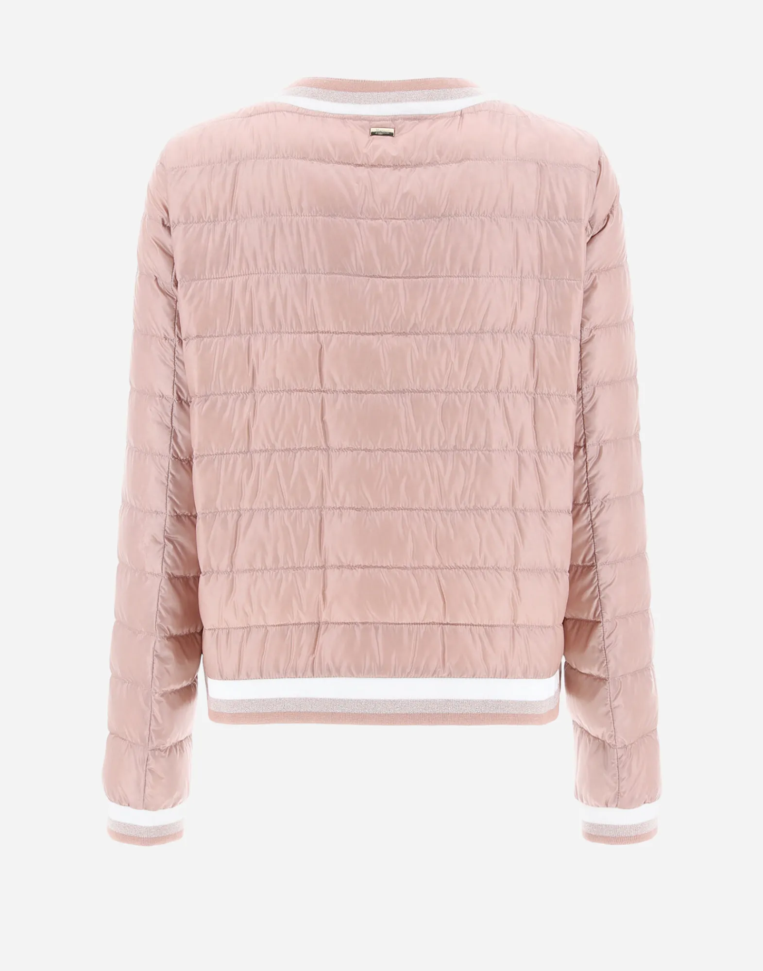 Herno Kurze Daunenjacken-Bombejacke Aus Nylon Ultralight & Gestreiftem Gewebe