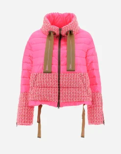 Herno Kurze Daunenjacken-Bomberjacke Aus Fashion Boucle & Nylon Ultralight