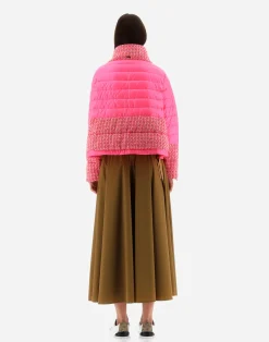 Herno Kurze Daunenjacken-Bomberjacke Aus Fashion Boucle & Nylon Ultralight