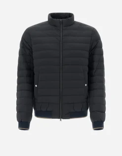 Herno Kurze Daunenjacken-Bomberjacke Aus Nuage Mit Details Aus Monogram