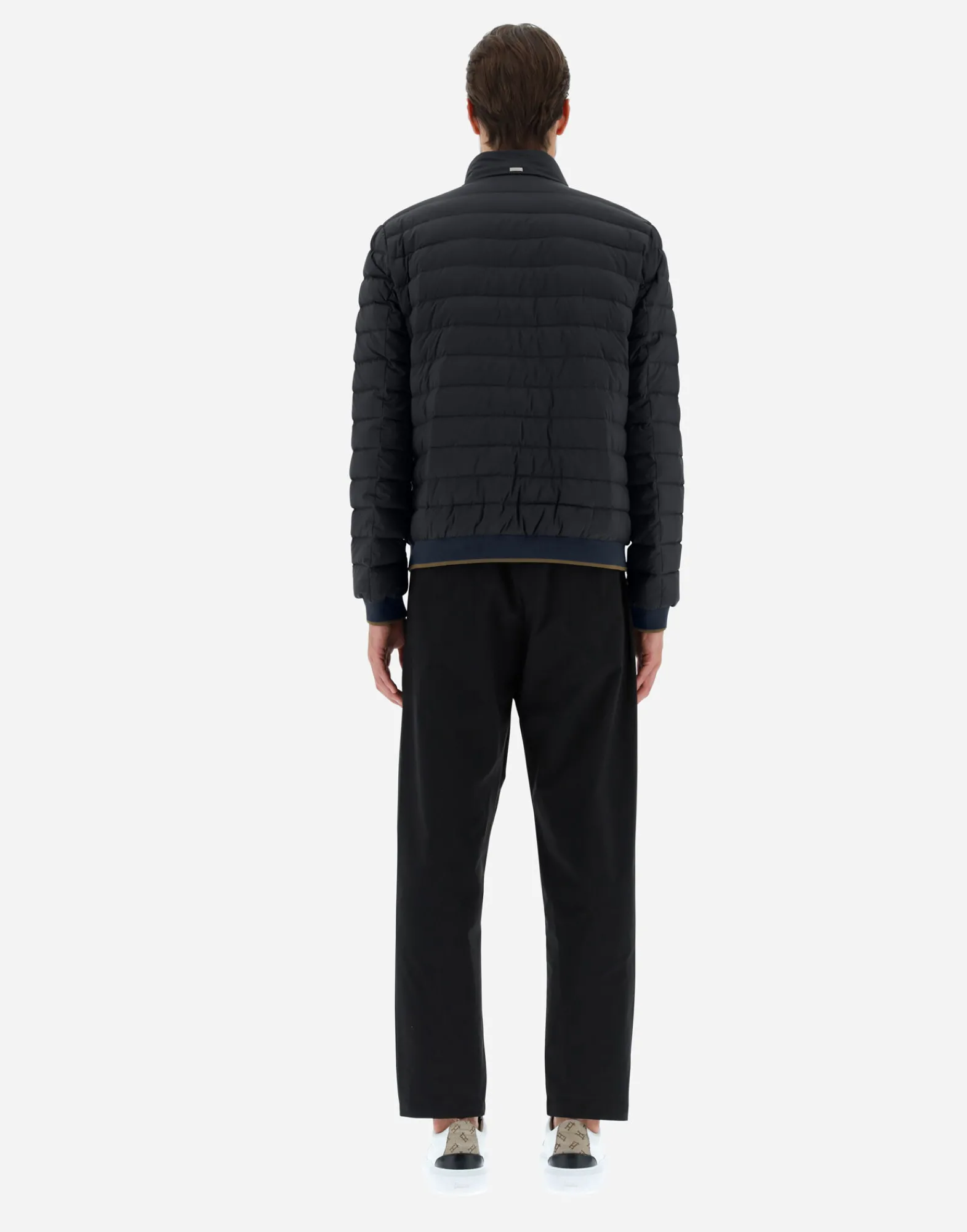 Herno Kurze Daunenjacken-Bomberjacke Aus Nuage Mit Details Aus Monogram