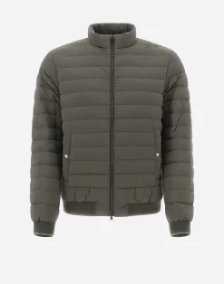 Herno Kurze Daunenjacken-Bomberjacke Aus Nuage Mit Details Aus Monogram