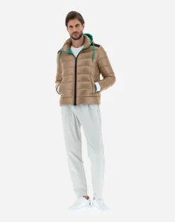 Herno Kurze Daunenjacken-Bomberjacke Aus Nylon Ultralight & Plaster