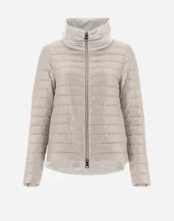 Herno Kurze Daunenjacken-Bomberjacke Aus Nylon Ultralight & New Techno Taft
