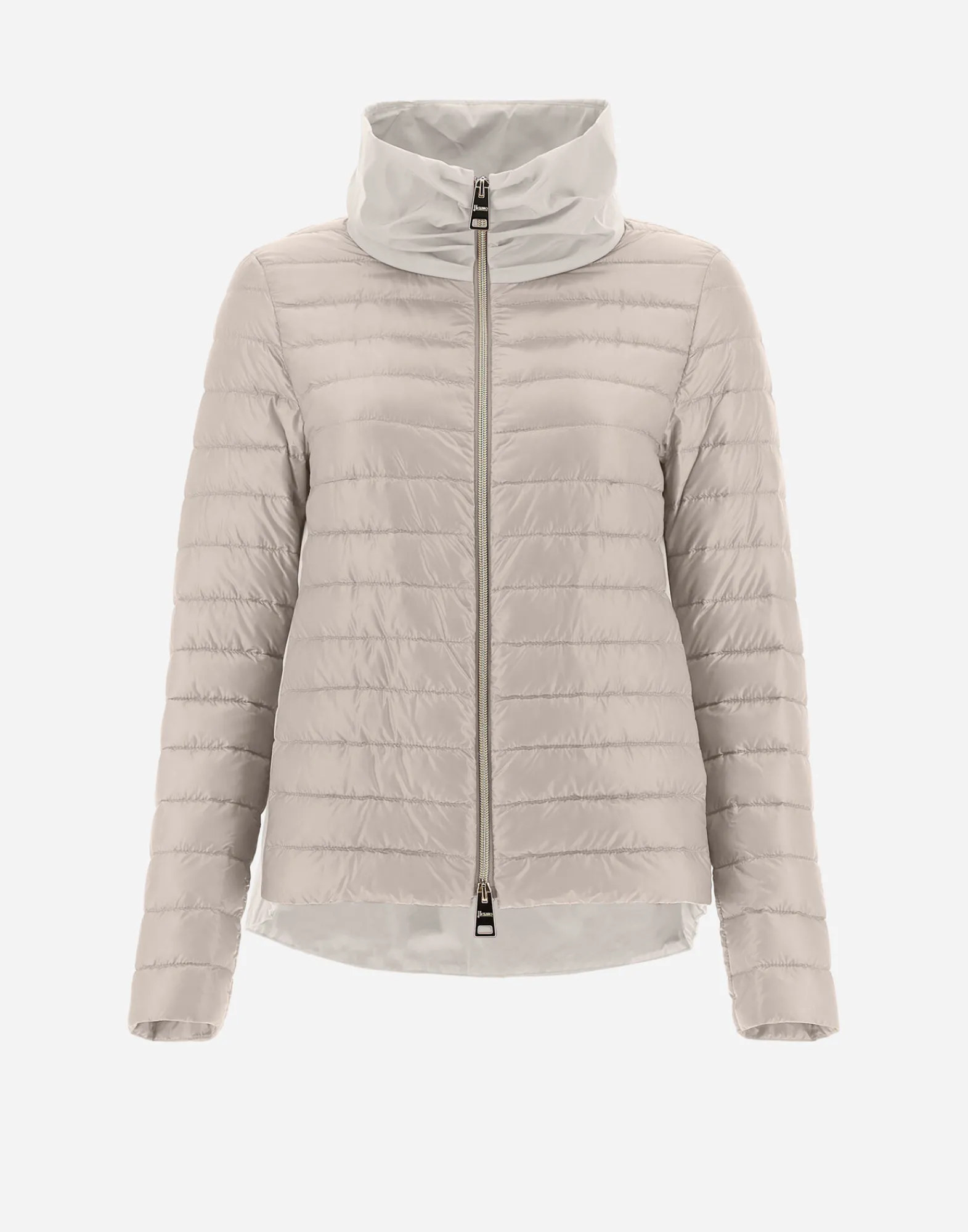 Herno Kurze Daunenjacken-Bomberjacke Aus Nylon Ultralight & New Techno Taft