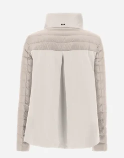 Herno Kurze Daunenjacken-Bomberjacke Aus Nylon Ultralight & New Techno Taft