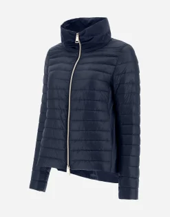Herno Kurze Daunenjacken-Bomberjacke Aus Nylon Ultralight & New Techno Taft