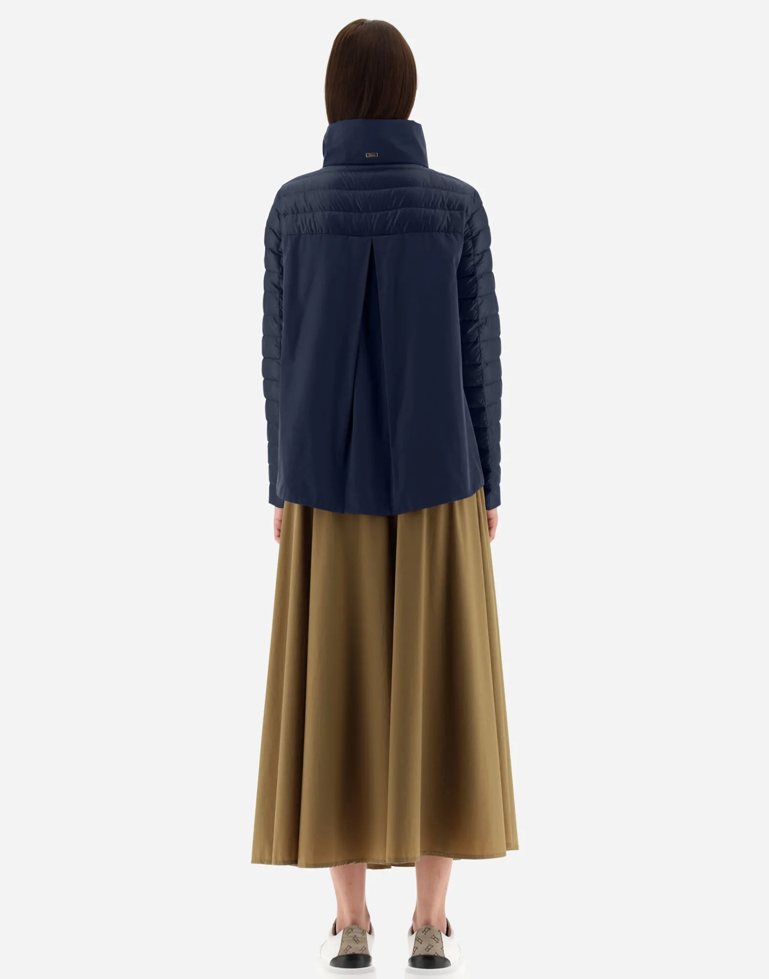 Herno Kurze Daunenjacken-Bomberjacke Aus Nylon Ultralight & New Techno Taft