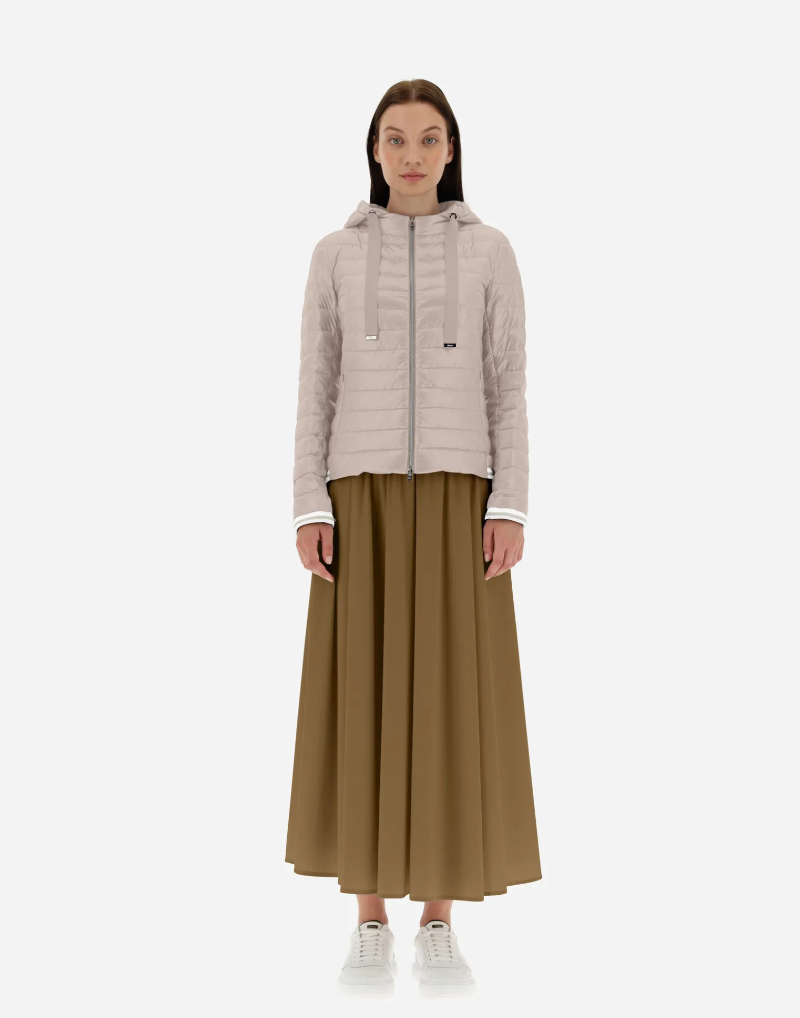 Herno Bomber-Bomberjacke Aus Nylon Ultralight Bomber Und Lurex Sweater