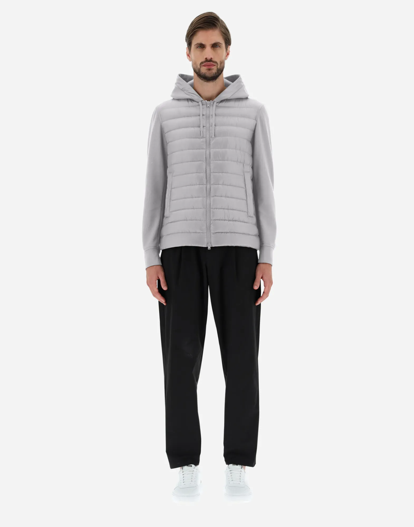 Herno Kurze Daunenjacken-Bomberjacke Aus Nylon Ultralight & Fleece