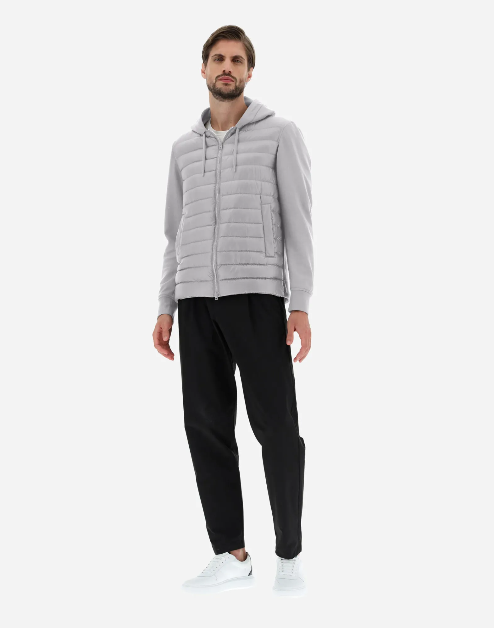 Herno Kurze Daunenjacken-Bomberjacke Aus Nylon Ultralight & Fleece