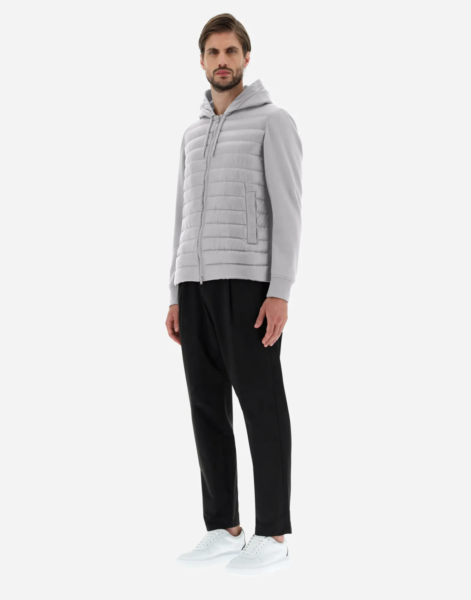Herno Kurze Daunenjacken-Bomberjacke Aus Nylon Ultralight & Fleece