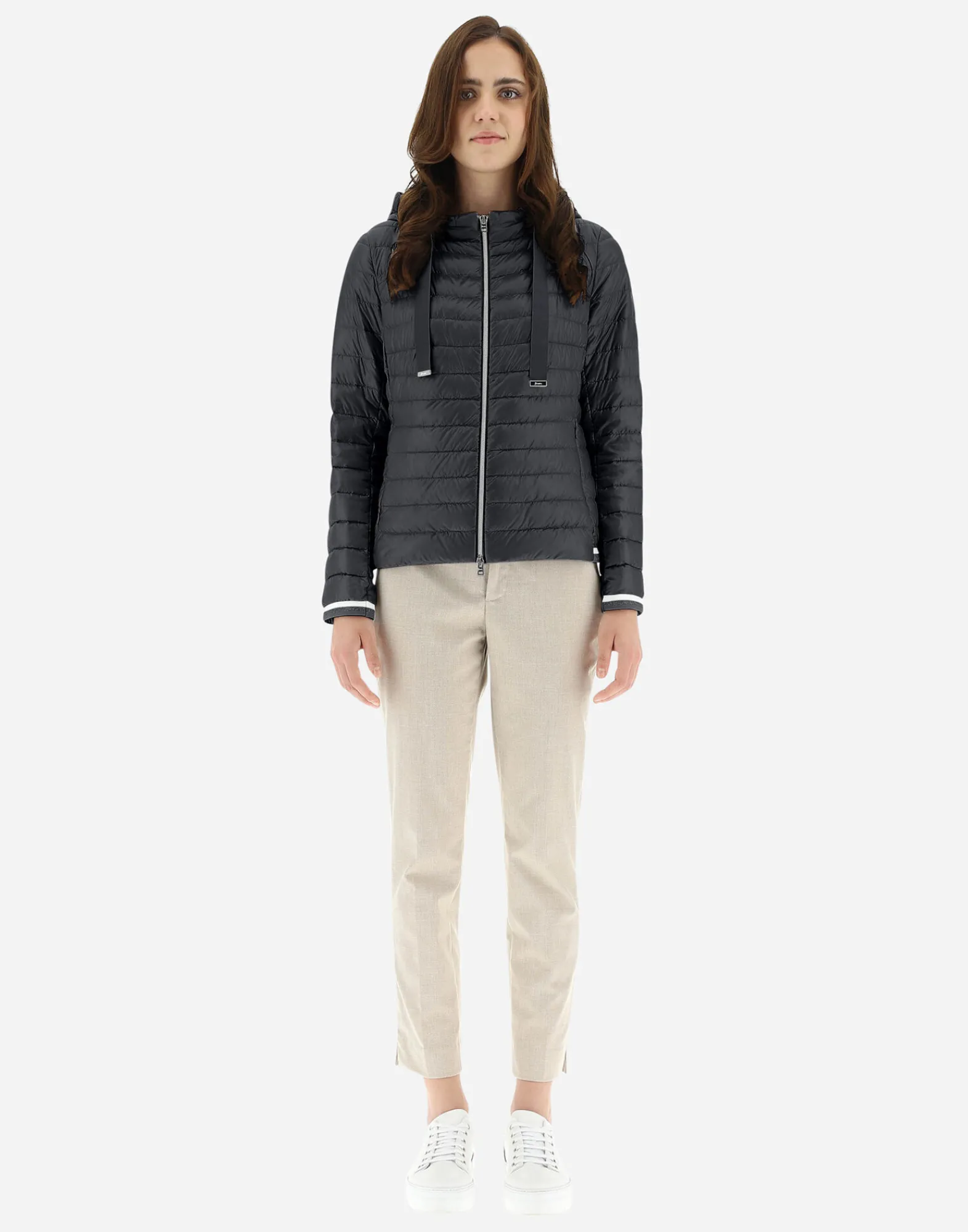Herno Bomber-Bomberjacke Aus Nylon Ultralight Bomber Und Lurex Sweater