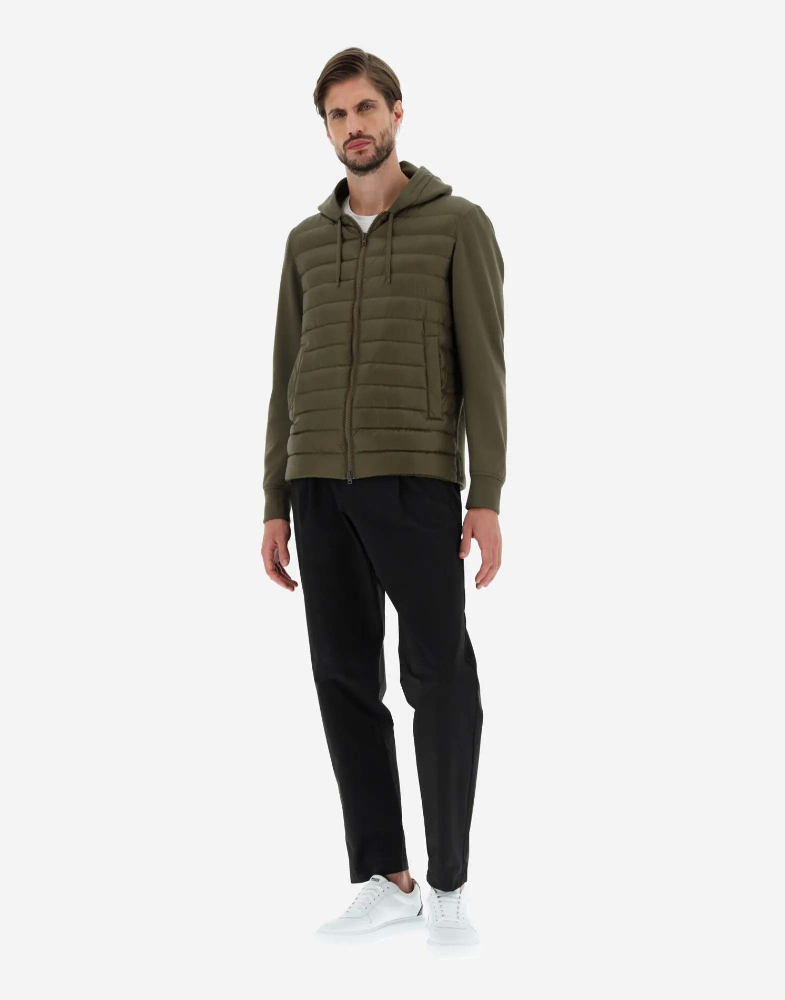 Herno Kurze Daunenjacken-Bomberjacke Aus Nylon Ultralight & Fleece