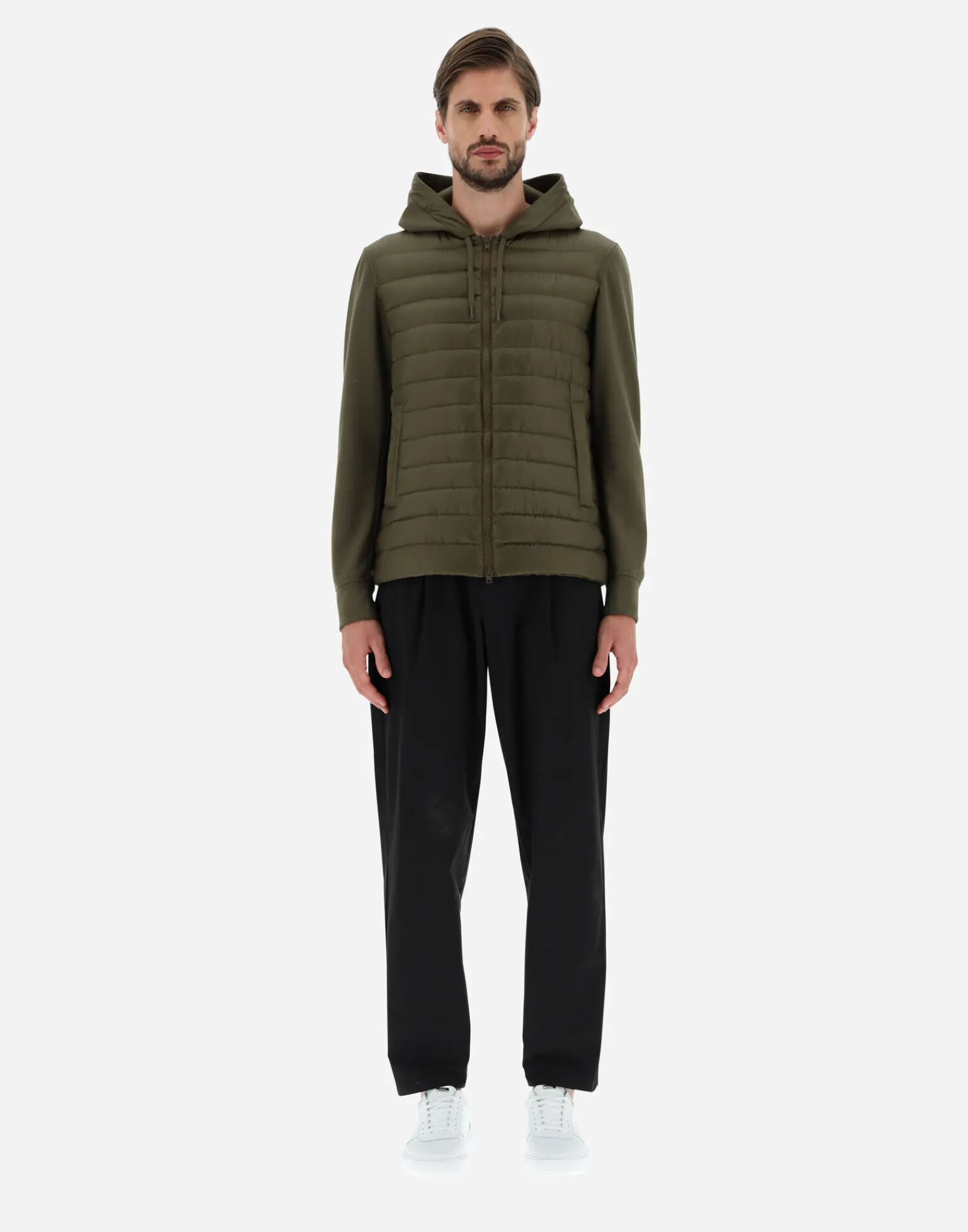 Herno Kurze Daunenjacken-Bomberjacke Aus Nylon Ultralight & Fleece