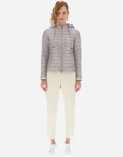 Herno Bomber-Bomberjacke Aus Nylon Ultralight Bomber Und Lurex Sweater
