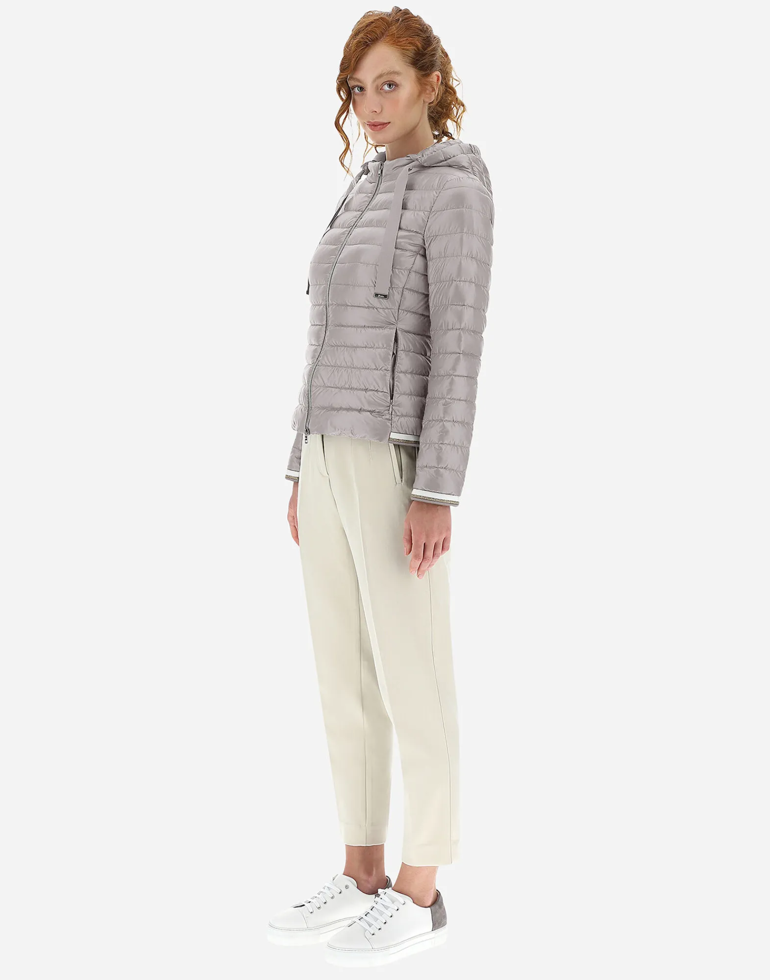 Herno Bomber-Bomberjacke Aus Nylon Ultralight Bomber Und Lurex Sweater