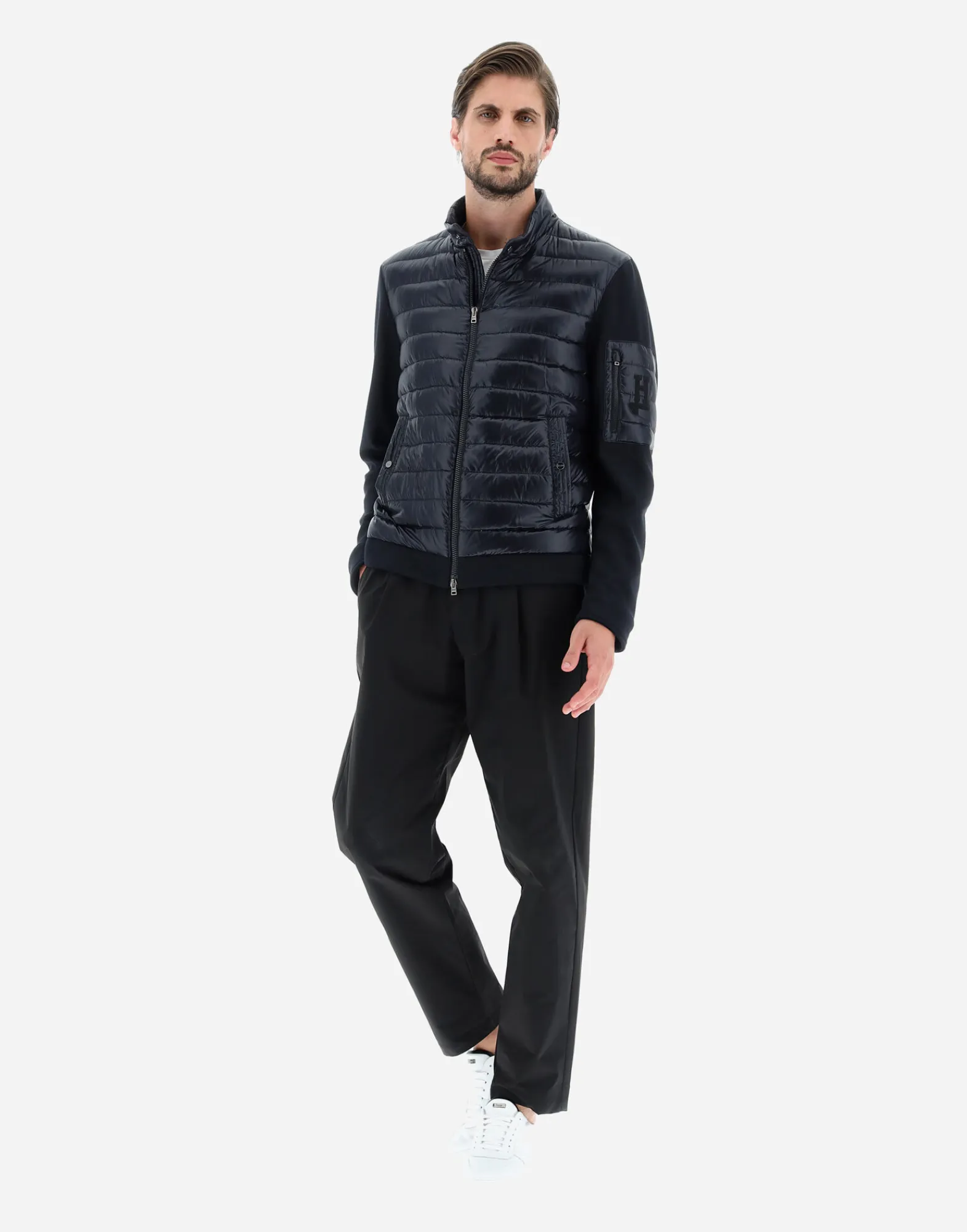 Herno Kurze Daunenjacken-Bomberjacke Aus Nylon Ultralight & Fleece