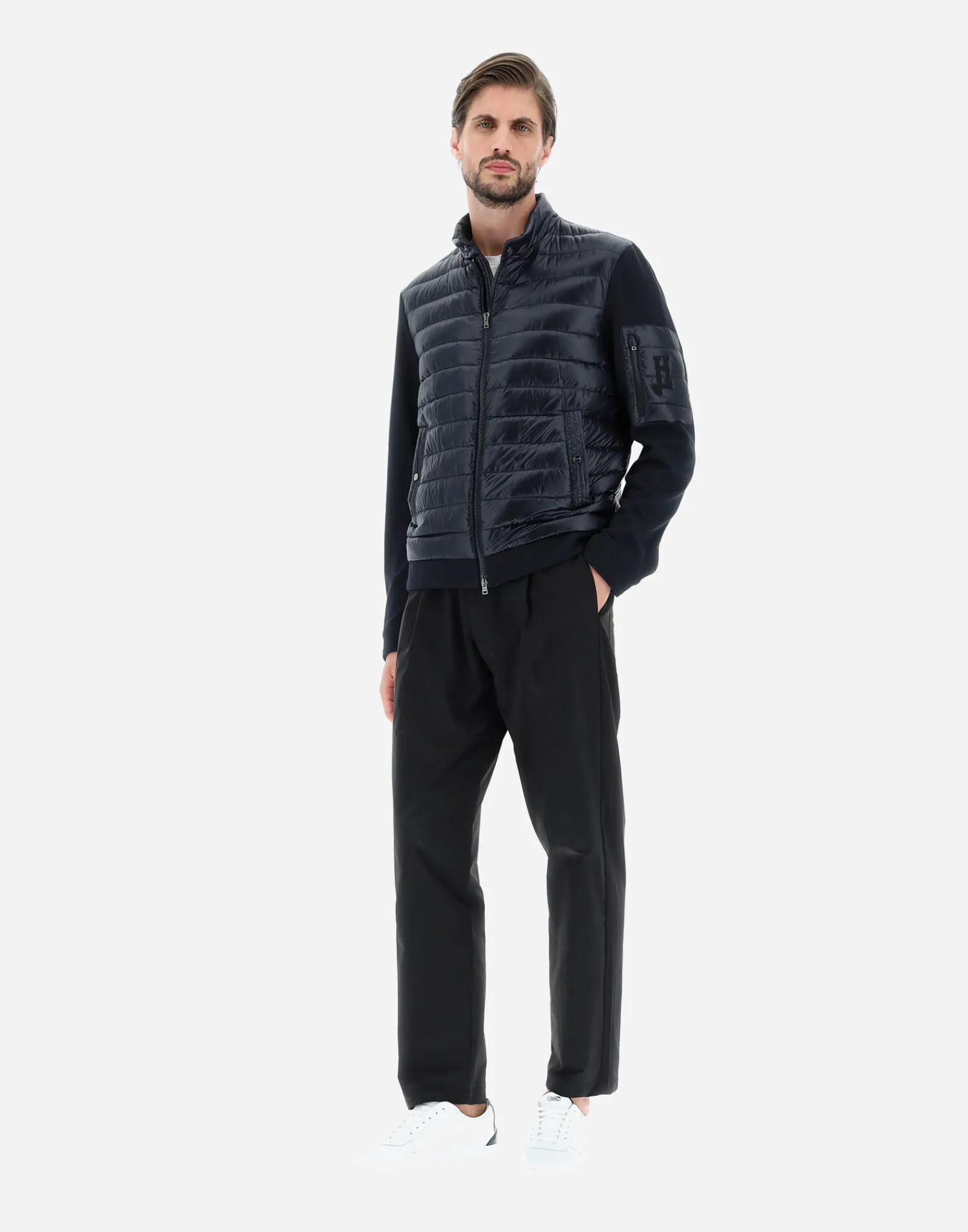 Herno Kurze Daunenjacken-Bomberjacke Aus Nylon Ultralight & Fleece