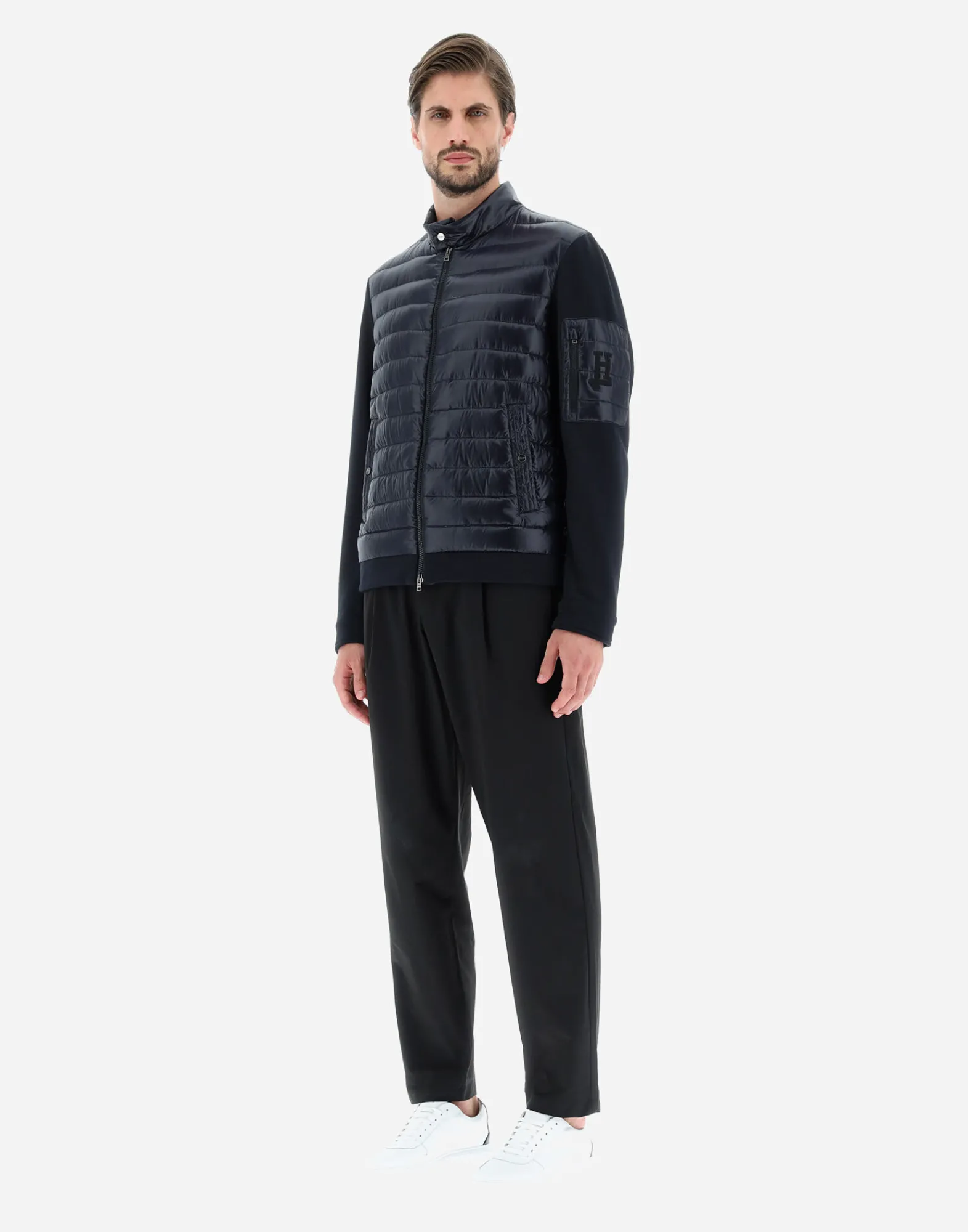 Herno Kurze Daunenjacken-Bomberjacke Aus Nylon Ultralight & Fleece