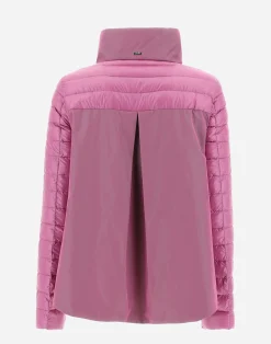Herno Kurze Daunenjacken-Bomberjacke Aus Nylon Ultralight & New Techno Taft
