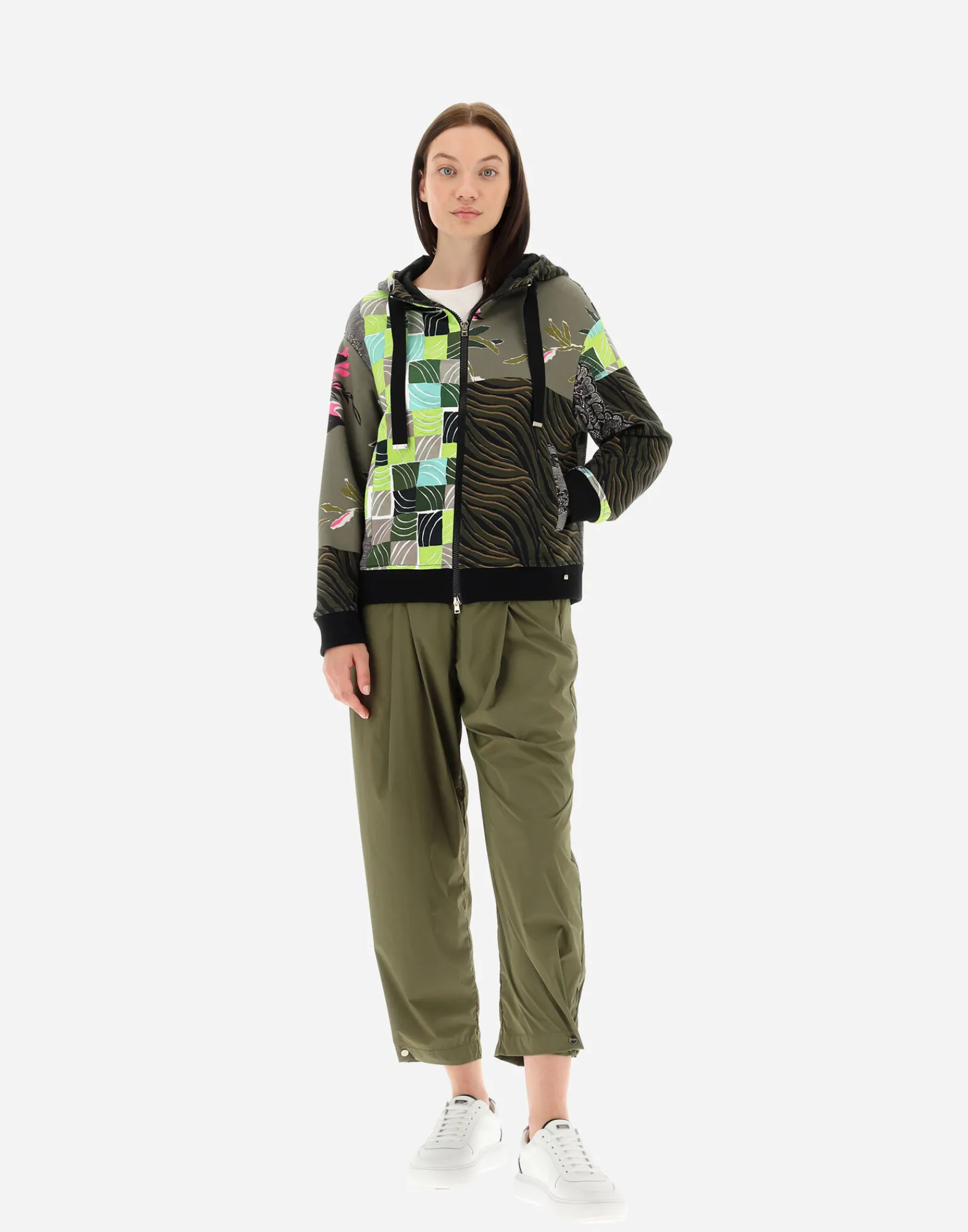 Herno Bomber-Bomberjacke Aus Safari Patch Sweater