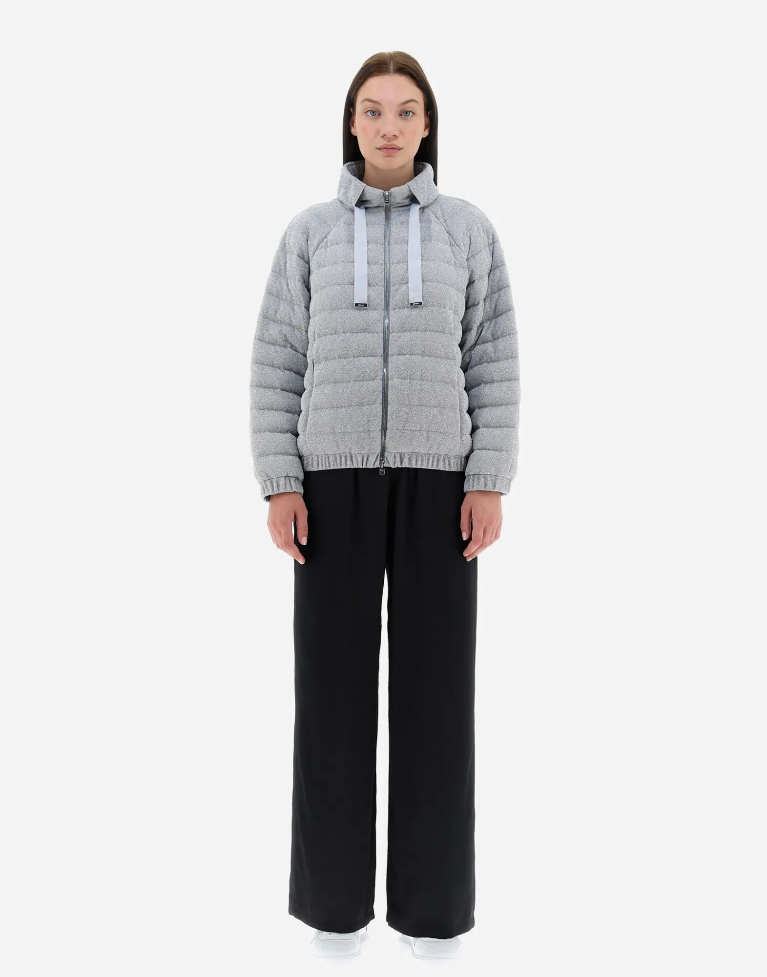 Herno Kurze Daunenjacken-Bomberjacke Aus Shiny Rock