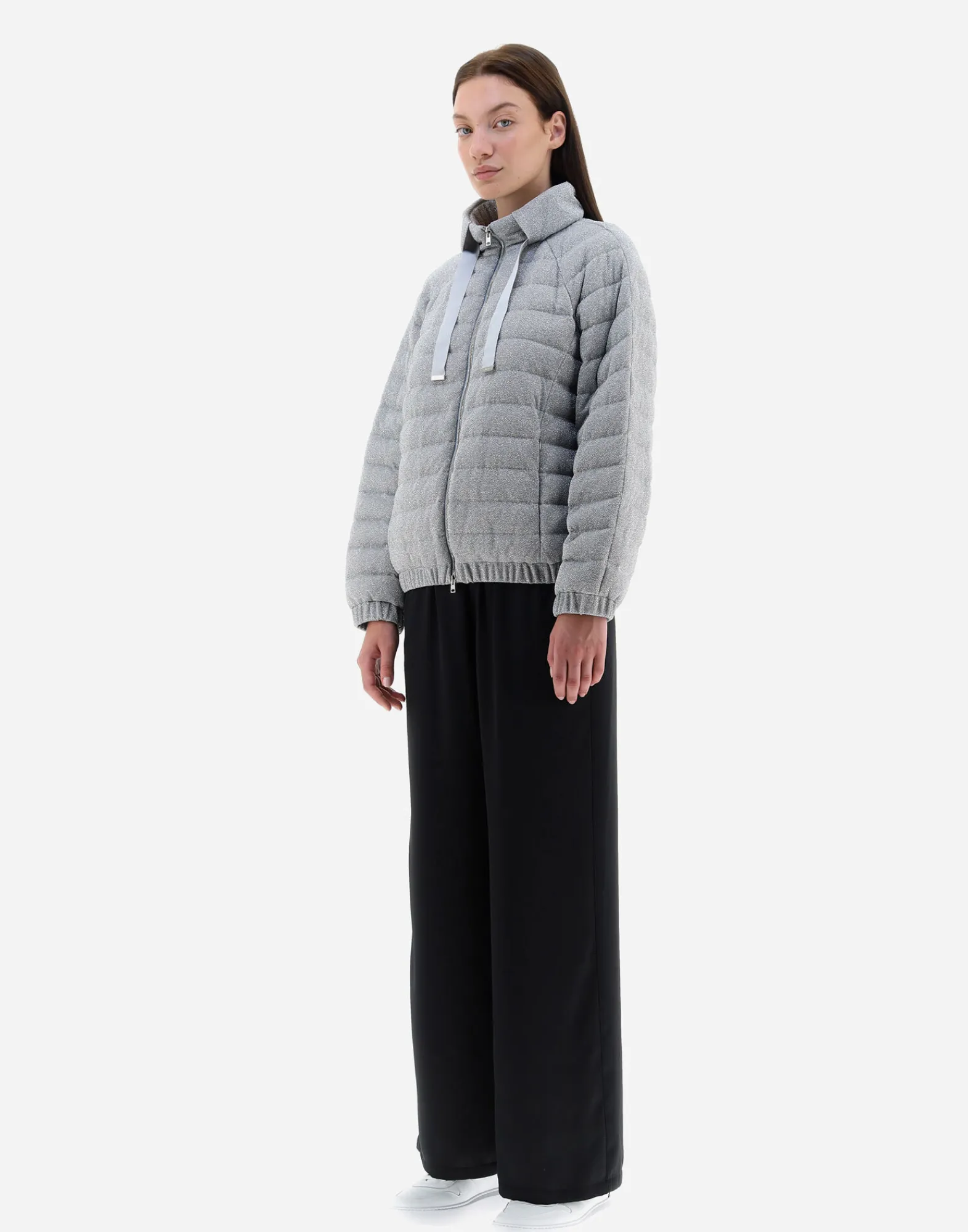 Herno Kurze Daunenjacken-Bomberjacke Aus Shiny Rock