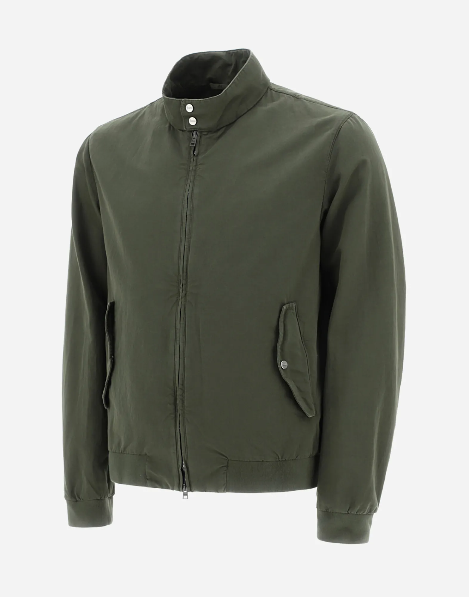 Herno Bomber-Bomberjacke Aus Stuckgefarbtem Leinen & Baumwolle