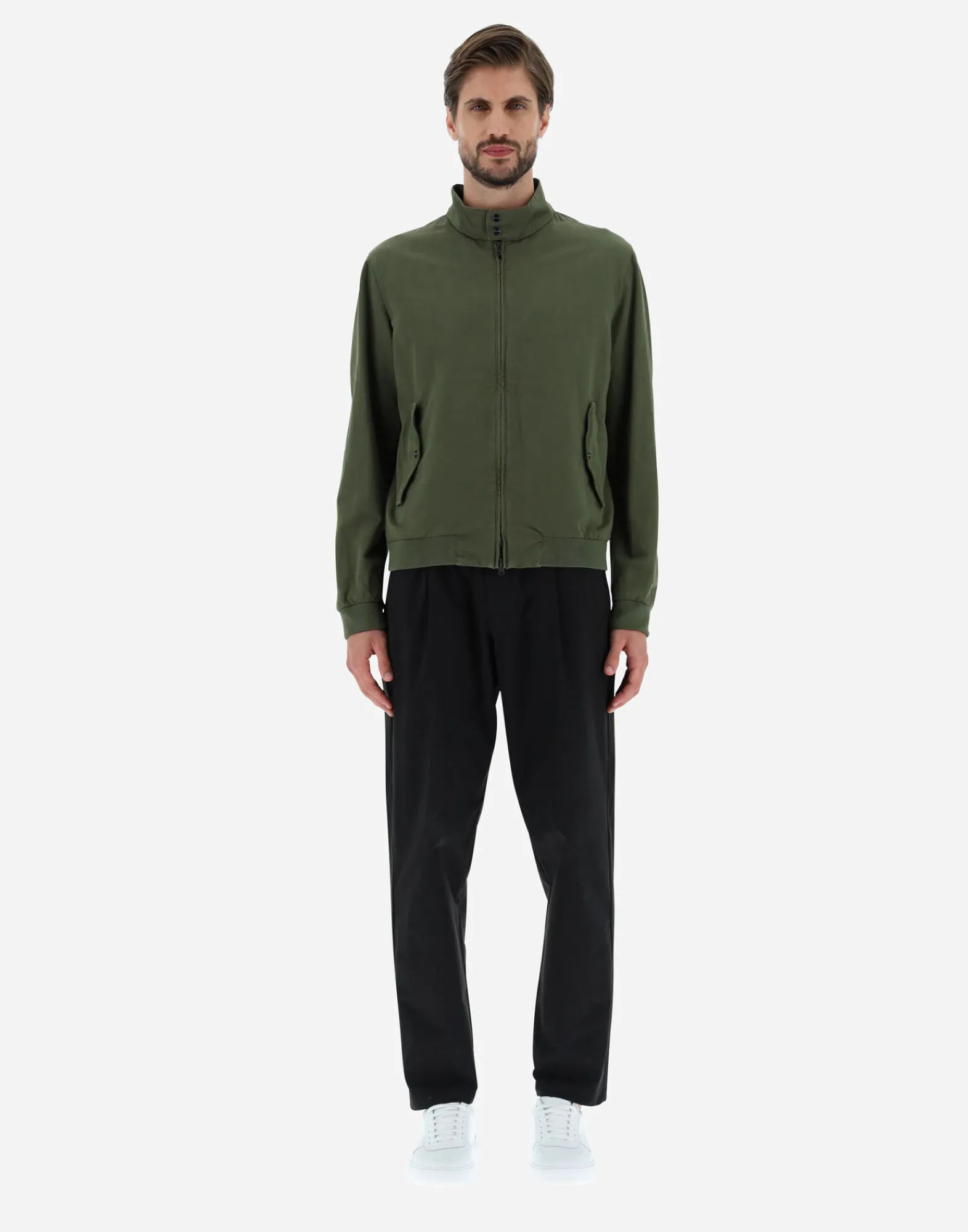 Herno Bomber-Bomberjacke Aus Stuckgefarbtem Leinen & Baumwolle