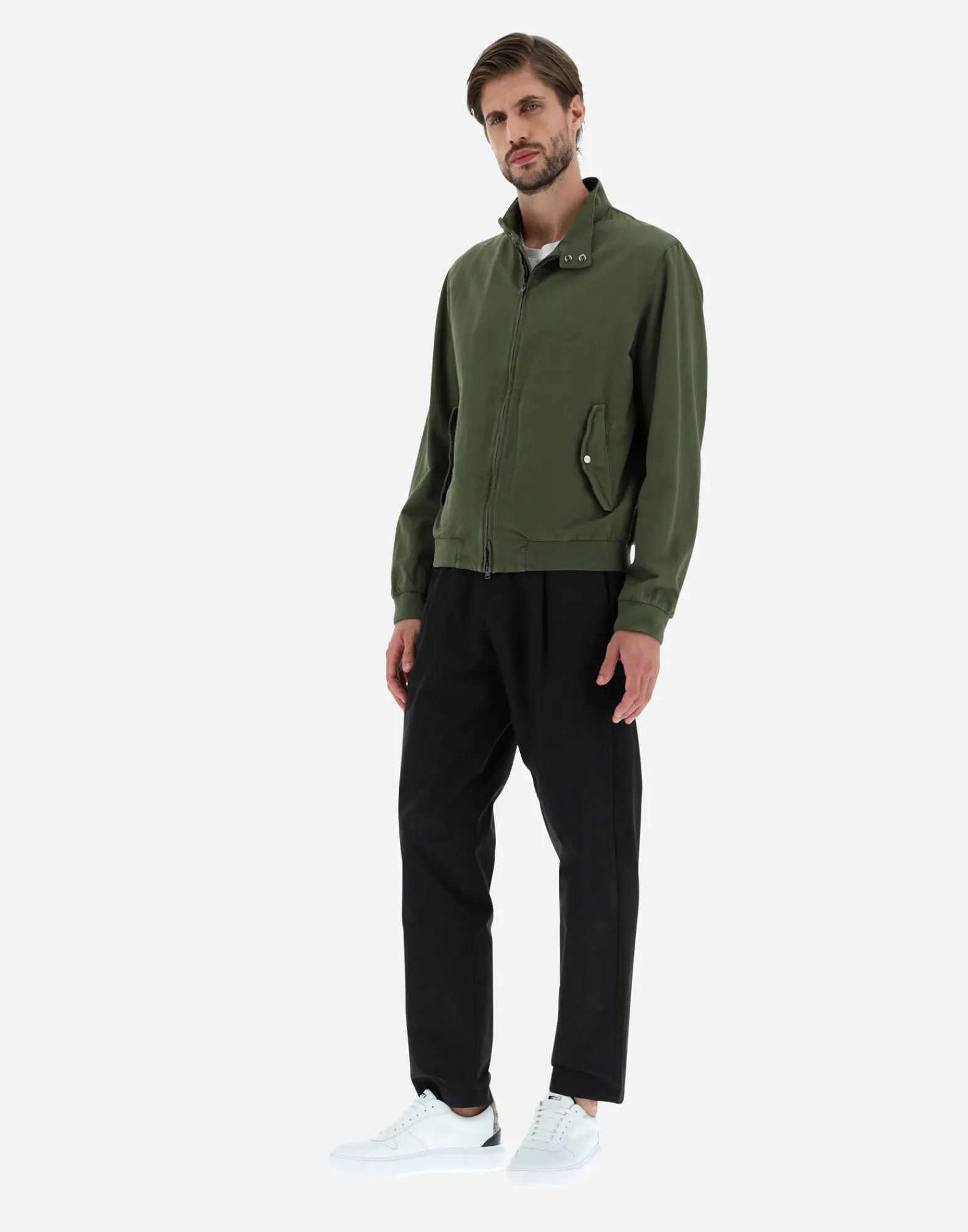 Herno Bomber-Bomberjacke Aus Stuckgefarbtem Leinen & Baumwolle