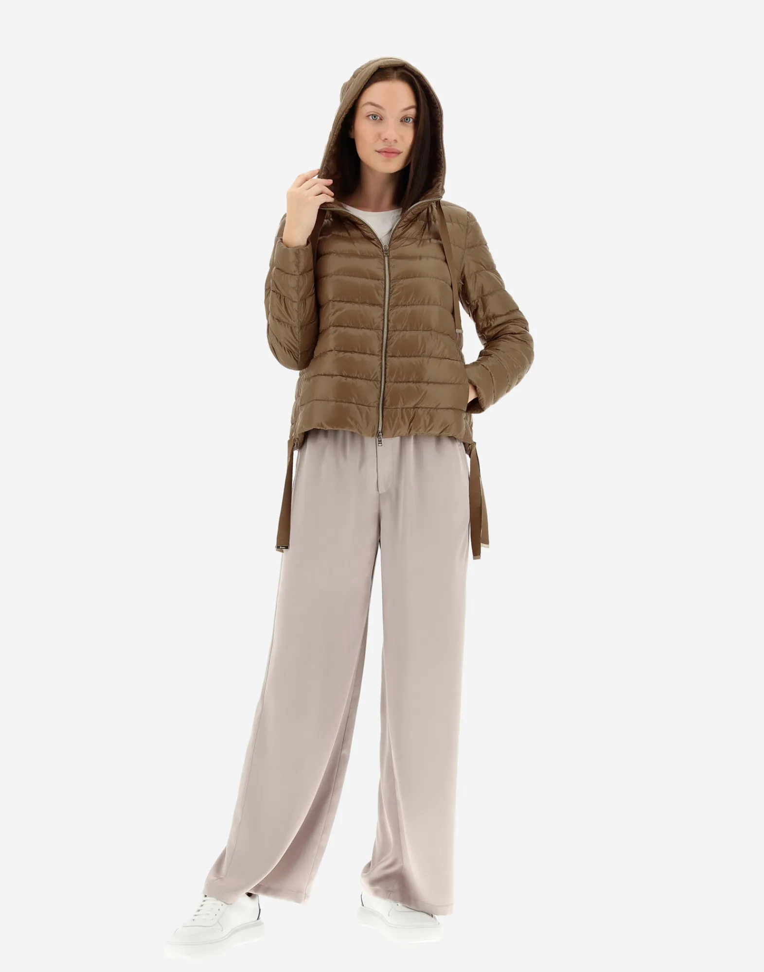 Herno Kurze Daunenjacken-Bomberjacke Mit Kapuze Aus Nylon Ultralight