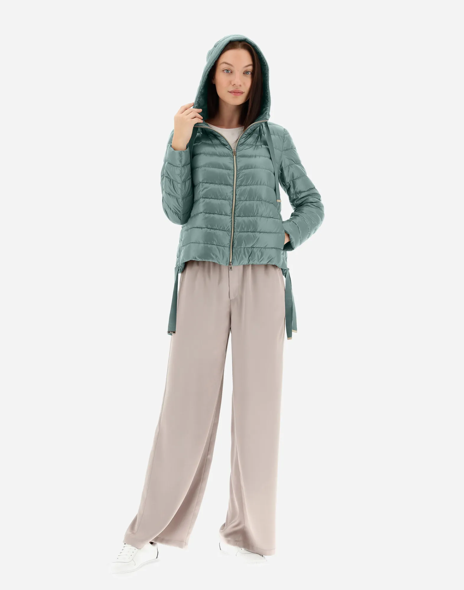 Herno Kurze Daunenjacken-Bomberjacke Mit Kapuze Aus Nylon Ultralight