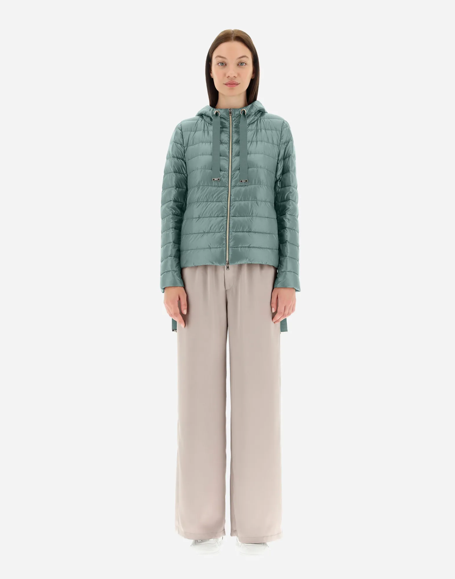 Herno Kurze Daunenjacken-Bomberjacke Mit Kapuze Aus Nylon Ultralight