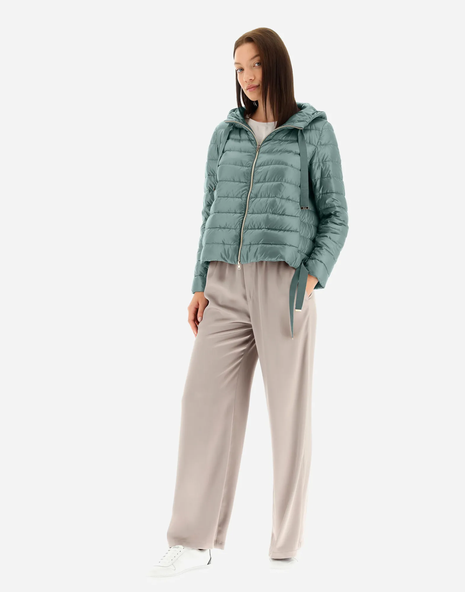 Herno Kurze Daunenjacken-Bomberjacke Mit Kapuze Aus Nylon Ultralight